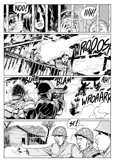 Strage in un villaggio Strage in un villaggio<br>disegni di Luca Enoch<br><i>(c) 2011 Sergio Bonelli Editore</i>