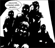 L'orrore sta per manifestarsi L'orrore sta per manifestarsi<br>Vignetta di Corrado Roi<br><i>(c) 2011 Sergio Bonelli editore</i>