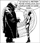 Strani incontri nell'aldilà<br>Vignetta di Corrado Roi<br><i>(c) degli aventi diritto</i>