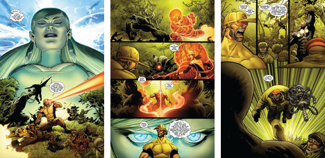 Alcune immagini della cruenta battaglia tra gli X-men e le Furie Alcune immagini della cruenta battaglia tra gli X-men e le Furie<br><i>(c) 2011 Panini Comics</i>