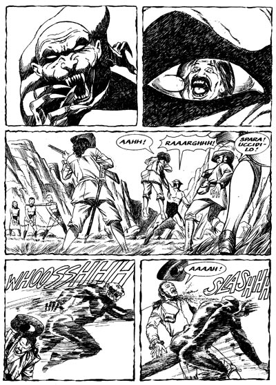Tavola tratta dal Maxi numero 3<br>disegni di Fabrizio Russo<br><i>(c) 2011 Sergio Bonelli Editore</i>