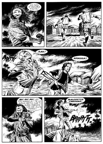 Tavola tratta dal Maxi numero 3<br>disegni di Fabrizio Russo<br><i>(c) 2011 Sergio Bonelli Editore</i>