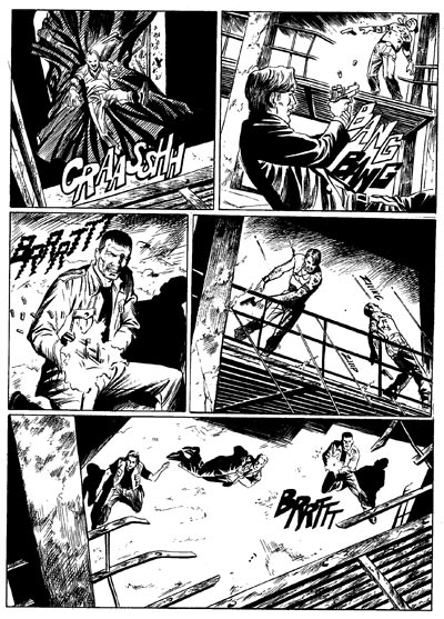 Tavola tratta dal numero 139<br>disegni di Fabrizio Russo<br><i>(c) 2011 Sergio Bonelli Editore</i>