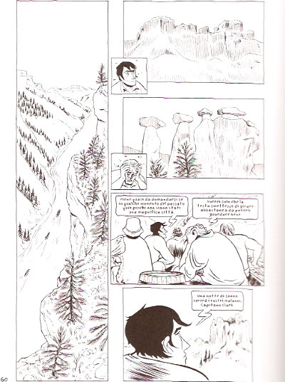 Attraversando l'America<br>P.60, tavola di Nick Bertozzi<br><i>(c) 2011 Bao Publishing</i>
