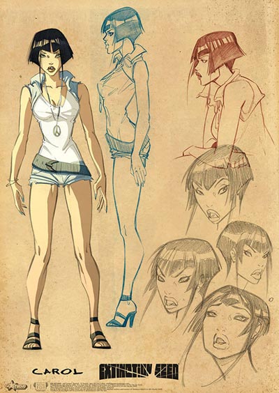 Studio Personaggi: Caroline Mess<br>Concept di Giano e Giuseppe Cafaro, Model definitivi di Livia Pastore e Alessia Nocera<br><i>(c) 2011 GG Studio</i>