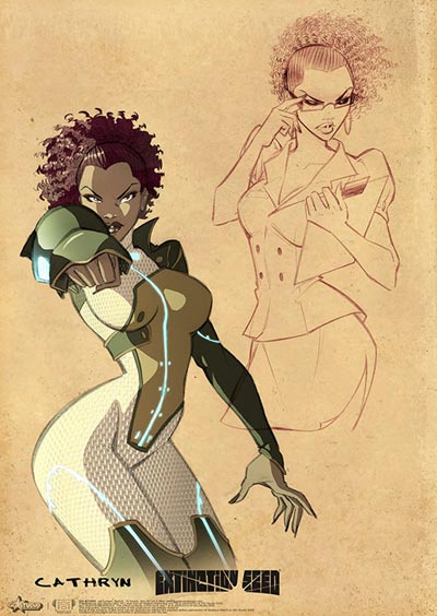 Studio Personaggi: Cathryn Murphy<br>Concept di Giano e Giuseppe Cafaro, Model definitivi di Livia Pastore e Alessia Nocera<br><i>(c) 2011 GG Studio</i>