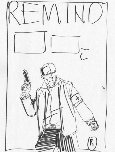 Proposta Cover Re-Mind Tomo 2 Edizione Dargaud<br>disegni di Andrea Mutti<br><i>(c) 2011 Dargaud</i>