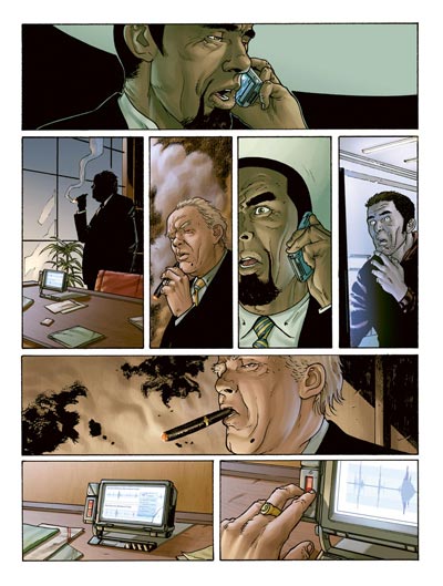 Re-Mind numero 1 - Tavola 28<br>disegni e colori di Andrea Mutti<br><i>(c) 2011 Edizioni BD</i>