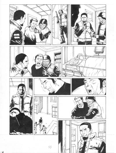 Re-Mind numero 1 - Tavola 33 bianco & nero<br>disegni di Andrea Mutti<br><i>(c) 2011 Edizioni BD</i>