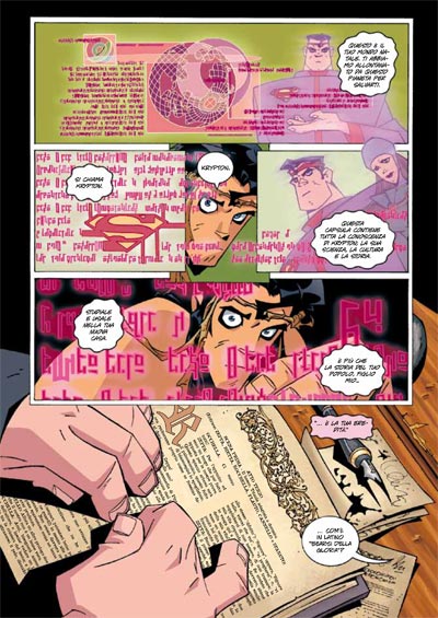 Tavola tratta dal volume Superman Tarzan<br>disegni di Carlos Meglia, colori di Dave Stewart<br><i>(c) 2011 Bao Publishing</i>