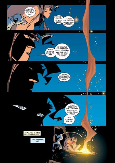 Tavola tratta dal volume Superman Tarzan<br>disegni di Carlos Meglia, colori di Dave Stewart<br><i>(c) 2011 Bao Publishing</i>