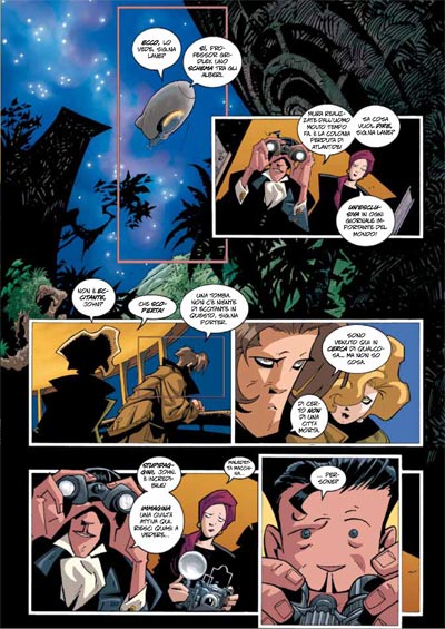Tavola tratta dal volume Superman Tarzan<br>disegni di Carlos Meglia, colori di Dave Stewart<br><i>(c) 2011 Bao Publishing</i>
