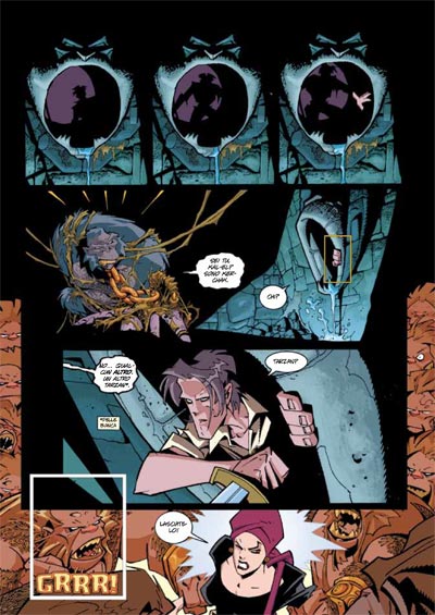 Tavola tratta dal volume Superman Tarzan<br>disegni di Carlos Meglia, colori di Dave Stewart<br><i>(c) 2011 Bao Publishing</i>
