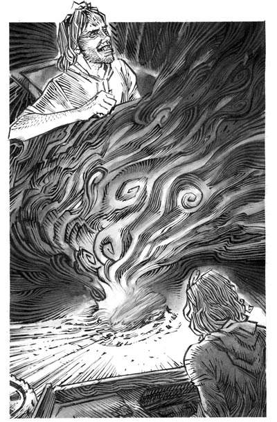 Tavola tratta dal volume Cave Canem<br>disegni di Nicolò Assirelli<br><i>(c) 2011 Edizioni BD</i>