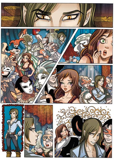 Tavola tratta da Vampire's Tears numero 2<br>disegni di Elena Mirulla, colori di Marina Iovine<br><i>(c) 2011 Salvatore Taormina</i>