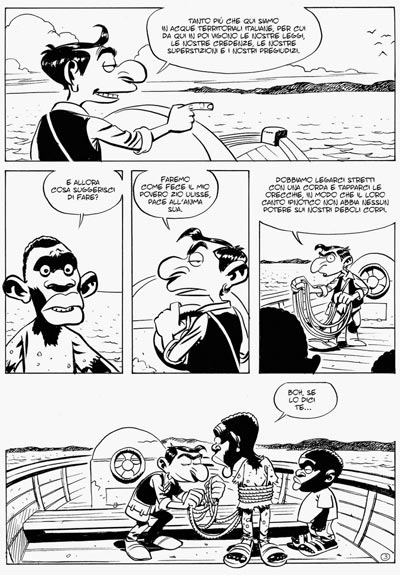 Tavola tratta dal numero 0<br>disegni di Daniele Caluri<br><i>(c) 2011 Panini Comics</i>