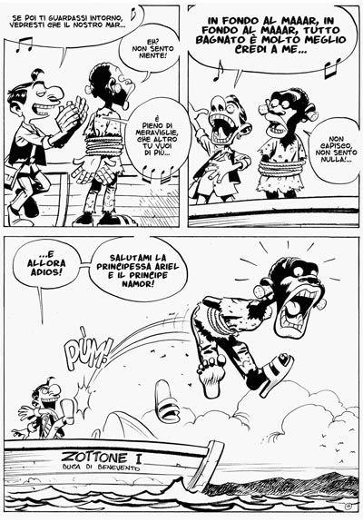 Tavola tratta dal numero 0<br>disegni di Daniele Caluri<br><i>(c) 2011 Panini Comics</i>
