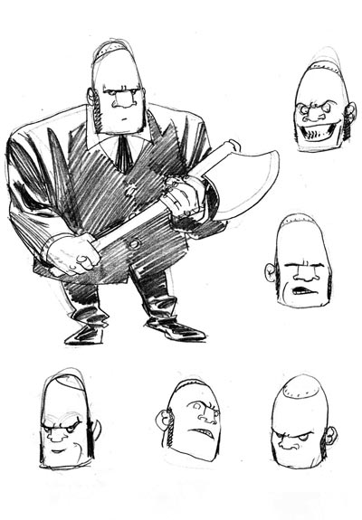 Studio Personaggi: Golem<br>disegni di Daniele Caluri<br><i>(c) 2011 Panini Comics</i>