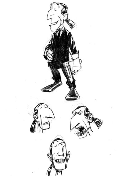 Studio Personaggi: Slobo<br>disegni di Daniele Caluri<br><i>(c) 2011 Panini Comics</i>