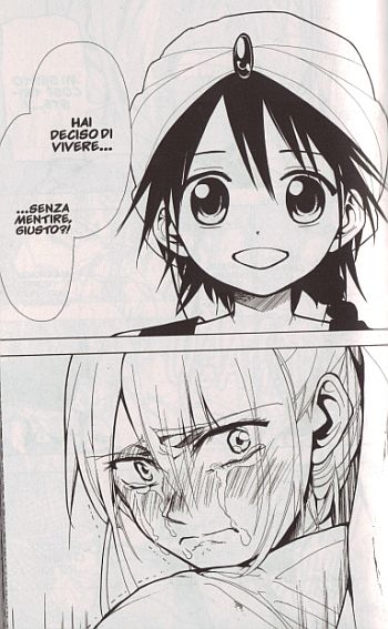 Non sa nulla del mondo, ma colpisce nel segno. Non sa nulla del mondo, ma colpisce nel segno.<br>Aladdin e Lyra<br><i>(c) 2011 Star Comics</i>