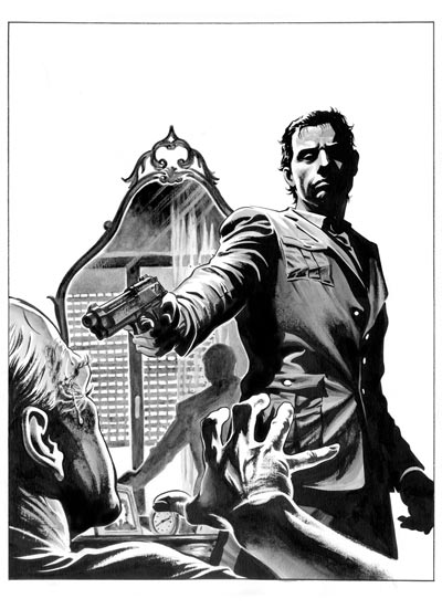 Nuvole Nere - Matita Cover Numero 1<br>disegni di Andra Fattori<br><i>(c) 2011 Carlo Lucarelli & Edizioni Star Comics</i>