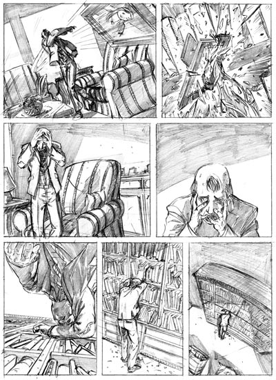 Nuvole Nere numero 2 - Tavola 15<br>disegni di Fabio Ramacci<br><i>(c) 2011 Carlo Lucarelli & Edizioni Star Comics</i>