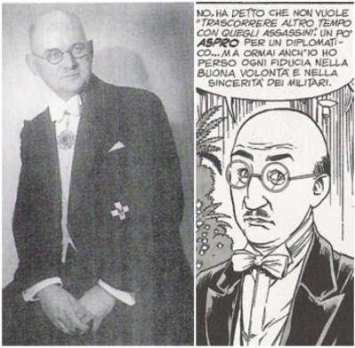 John Rabe John Rabe<br>Confronto tra fotografia e vignetta di Enoch<br><i>(c) 2011 Sergio Bonelli editore</i>
