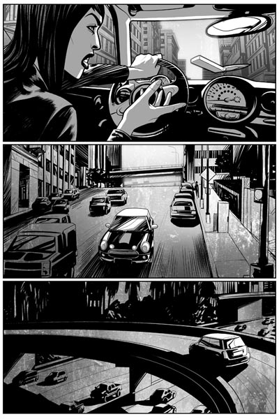 Tavola tratta dal graphic novel 99 Giorni<br>disegni di Kristian Donaldson<br><i>(c) 2011 Panini Comics</i>