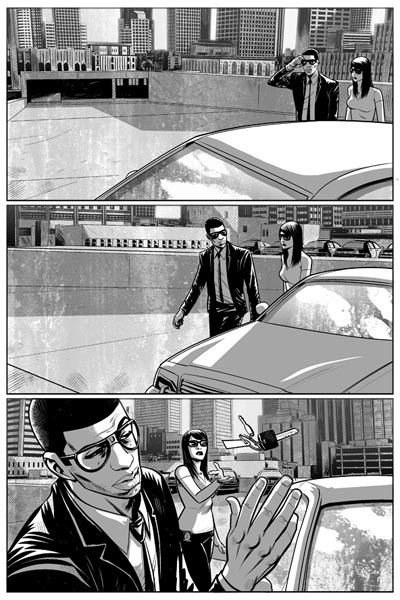 Tavola tratta dal graphic novel 99 Giorni<br>disegni di Kristian Donaldson<br><i>(c) 2011 Panini Comics</i>