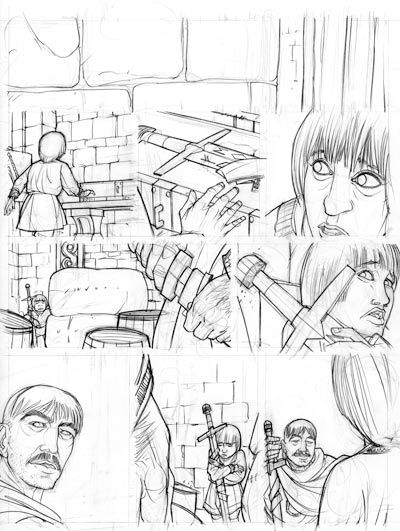 1066 - Tavola 01 matite<br>disegni di Emanuele Tenderini<br><i>(c) 2011 Comma22</i>