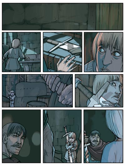 1066 - Tavola 01<br>disegni e colori di Emanuele Tenderini<br><i>(c) 2011 Comma22</i>