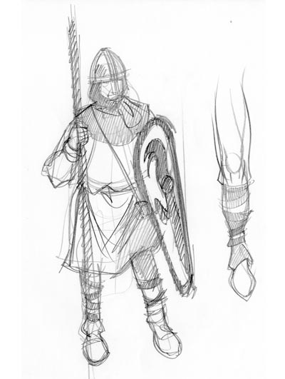 1066 - Studio Personaggi: Soldato<br>disegni e colori di Emanuele Tenderini<br><i>(c) 2011 Comma22</i>