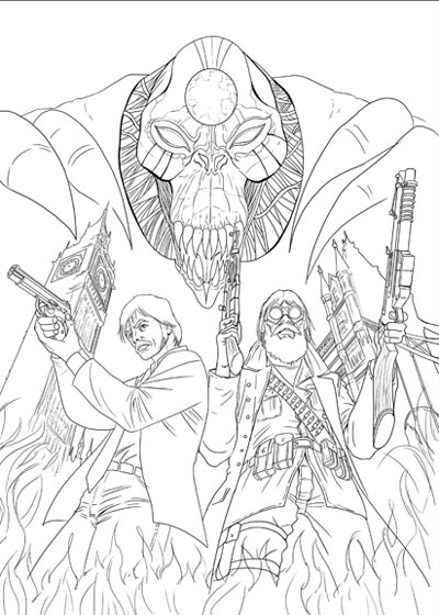 Legion75 - Matita Cover Numero 1<br>disegni di Giuseppe Candita<br><i>(c) 2011 Walter Riccio & Edizioni Star Comics</i>