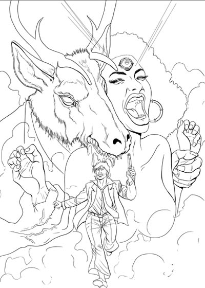 Legion75 - Matita Cover Numero 2<br>disegni di Giuseppe Candita<br><i>(c) 2011 Walter Riccio & Edizioni Star Comics</i>