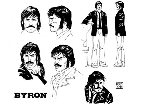 Legion75 - Studio Personaggi: Byron<br>disegni di Renato Riccio<br><i>(c) 2011 Walter Riccio & Edizioni Star Comics</i>