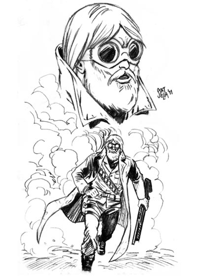 Legion75 - Studio Personaggi: L'Uomo Senza Nome<br>disegni di Daniele Statella<br><i>(c) 2011 Walter Riccio & Edizioni Star Comics</i>