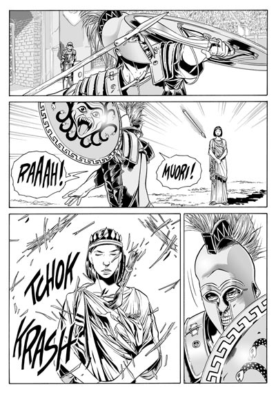 Artemide e Achille<br>disegni di Luca Enoch<br><i>(c) 2011 Sergio Bonelli Editore</i>