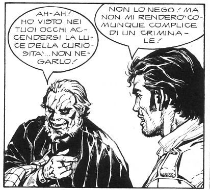 Ludwig Richter tenta Dexter Green Ludwig Richter tenta Dexter Green<br>disegni di Michele Rubini, Zagor n.555, pag.12<br><i>(c) 2011 Sergio Bonelli Editore</i>