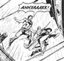 Zagor e Cain in azione<br>disegni di Michele Rubini, Zagor n.555, pag.71<br><i>(c) 2011 Sergio Bonelli Editore</i>