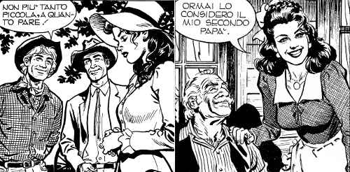 Una... crescita davvero sorprendente, per la "piccola Katie"!<br>Tex Gigante 26, pagg.33-240, disegni di Garcia Seijas<br><i>(c) 2012 Sergio Bonelli Editore</i>