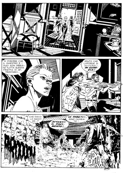 Tavola tratta dal numero 142<br>disegni di Michele Benevento<br><i>(c) 2011 Sergio Bonelli Editore</i>