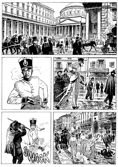 Tavola tratta dal numero 145<br>disegni di Mario "Majo" Rossi<br><i>(c) 2011 Sergio Bonelli Editore</i>