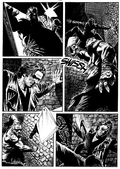 Tavola tratta dal numero 147<br>disegni di Maurizio Dotti<br><i>(c) 2011 Sergio Bonelli Editore</i>