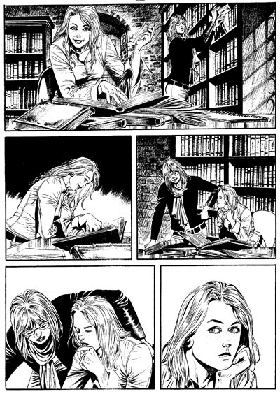 Tavola tratta dal numero 147<br>disegni di Maurizio Dotti<br><i>(c) 2011 Sergio Bonelli Editore</i>