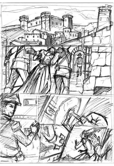 Bloodymilla - Tavola 30 bozza<br>matite di Roberta Ingranata<br><i>(c) 2011 DelosBooks</i>