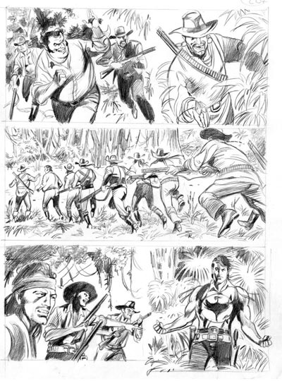 Tavola tratta dagli albi numero 567/569<br>disegni di Mauro Laurenti<br><i>(c) 2012 Sergio Bonelli Editore</i>