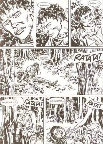 Paul Bastiano o Mister No? Paul Bastiano o Mister No?<br>Tavola di Roberto Diso da Linea di Sangue, pag.33<br><i>(c) 2011 Sergio Bonelli editore</i>