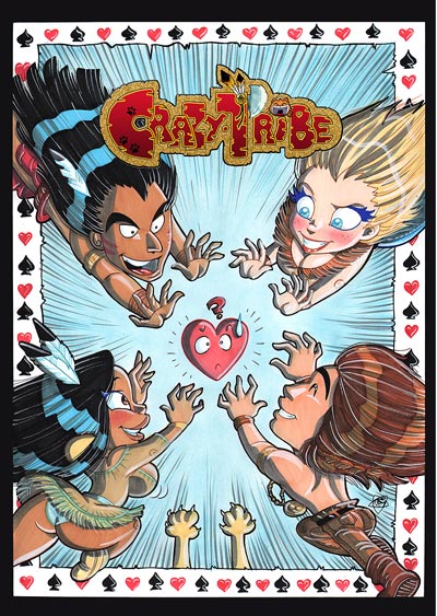 Crazy Tribe cartonato numero 2<br>disegni e colori di Elena Mirulla<br><i>(c) 2012 Salvatore Taormina</i>