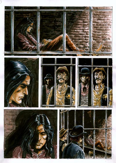 Tavola tratta da Than Dai cartonato numero 5<br>disegni di Marco Boselli, colori di Michela Cacciatore, Federica Macchia e Giulia Priori<br><i>(c) 2012 Salvatore Taormina</i>