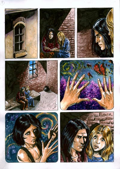 Tavola tratta da Than Dai cartonato numero 5<br>disegni di Marco Boselli, colori di Michela Cacciatore, Federica Macchia e Giulia Priori<br><i>(c) 2012 Salvatore Taormina</i>